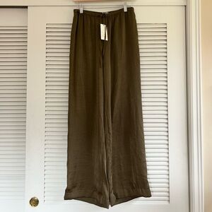 NWT a new day Olive Wide-Leg Drawstring Pants Small